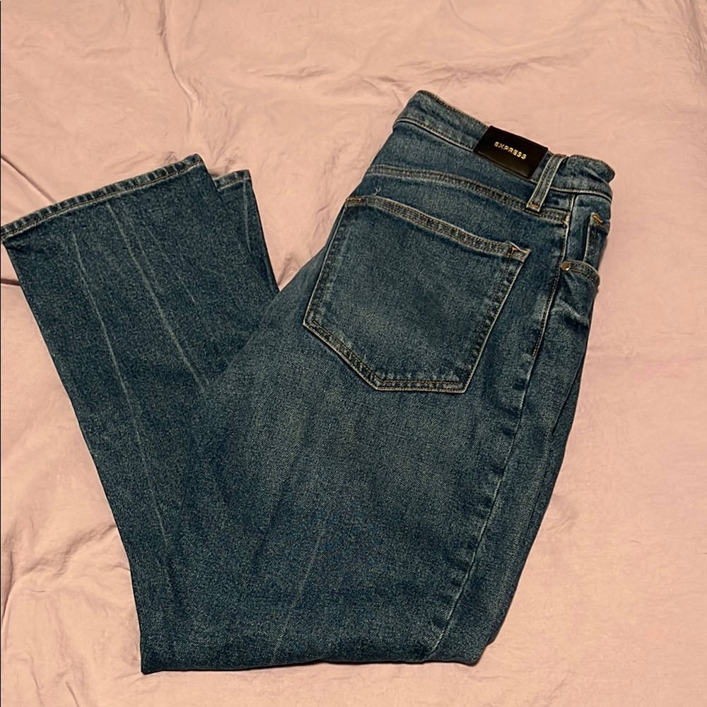 Express Blue Straight Leg Jeans Classic Denim